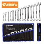 Zestaw kluczy płasko-oczkowych WerkFix w pokrowcu 15 szt.