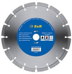 Diamentowa tarcza tnąca segmentowa S&R do betonu Premium