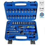 Zestaw nasadek czołowych S&R o profilu dynamicznym 1/4" (46 części)