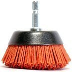 Szczotka nylonowa z węglikiem krzemu, garnkowa S&R AGGRESSIVE do wiertarek