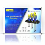 Zestaw wkrętaków TORX S&R serii S2 (6 szt.) + uchwyt naścienny