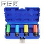 Zestaw nasadek 15; 17; 19; 21 mm 1/2" -  S&R do felg aluminiowych