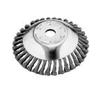 Szczotka druciana stożkowa S&R do pielęgnacji chodników; stalowy drut pleciony