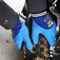 Rękawice ochronne termiczne S&R poliester; szorstka, lateksowa powłoka. 2 pary