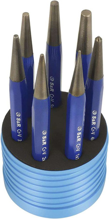 Zestaw wybijaków uniwersalnych + punktak S&R 7 szt.