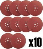 Zestawy papierów ściernych S&R, 225 mm,  8 otworów, do szlifierek mimośrodowych, 10 sztuk. P120