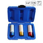 Zestaw nasadek 17; 19; 21 mm 1/2" -  S&R do felg aluminiowych