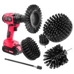 6-częściowy zestaw szczotek WerkFix  do czyszczenia piekarników, grilli, silników, farb  – twarde włosie, do wkrętarki akumulatorowej i wiertarki