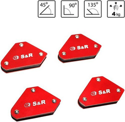 Magnetyczny uchwyt spawalniczy S&R zestaw 4szt.