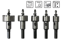 Zestaw otwornic S&R do metalu 5szt. 16; 18,5; 20; 25; 30mm.