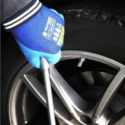 Rękawice ochronne termiczne S&R poliester; szorstka, lateksowa powłoka. 2 pary