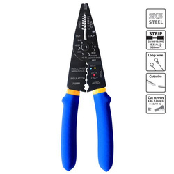 Szczypce wielofunkcyjne S&R ściąg. izolacji/zaciskanie/cięcie 205 mm