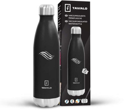 Butelka termiczna TAVIALO, INOX, 750ml, izolowana próżniowo, czarna