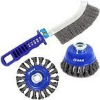 Zestaw szczotek drucianych S&R drut stalowy 3 szt.