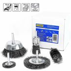 Zestaw szczotek drucianych S&R drut stalowy falisty 5 szt.