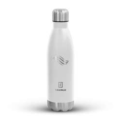 Butelka termiczna TAVIALO, INOX, 750ml, izolowana próżniowo, biała