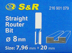 Frez do drewna S&R, palcowy 7,96x20 mm