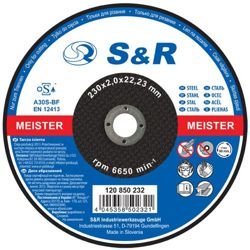 Tarcze tnące 230x22,2x2 mm S&R do metali Standard seria Meister A 30 S BF